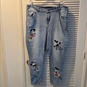 Her Universe Light Blue Mickey Mouse Cropped Jeans